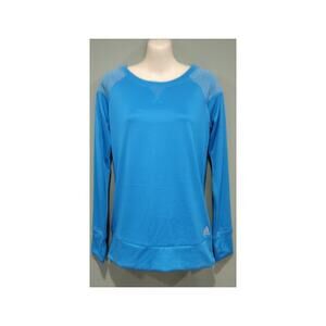 Adidas Long‎ Sleeve Womens Athletic Top, Turquoise, Sz S